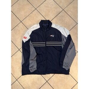 Vintage New England Patriots Reebok NFL Jacket XL SI‎ Patch Full Zip